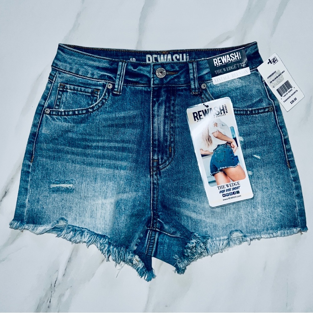 Rewash Ripped The wedge Denim Light Blue sizes in stock 1 or 7